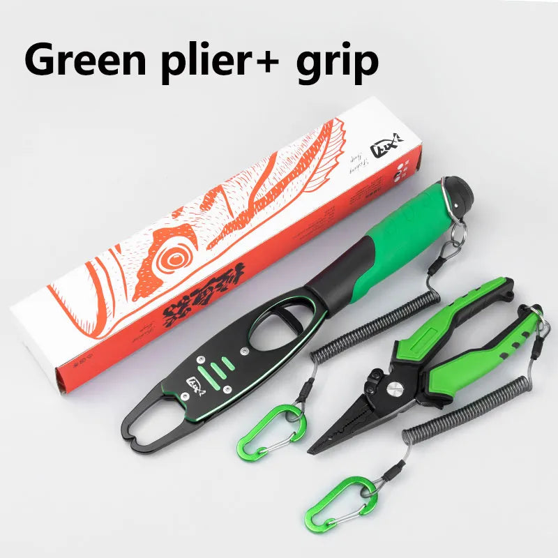 LINNHUE Aluminum Alloy Fishing Pliers Grip Set Split Ring Cutters Line Hook Recover Fishing Tackle High Quality Fishing Tool