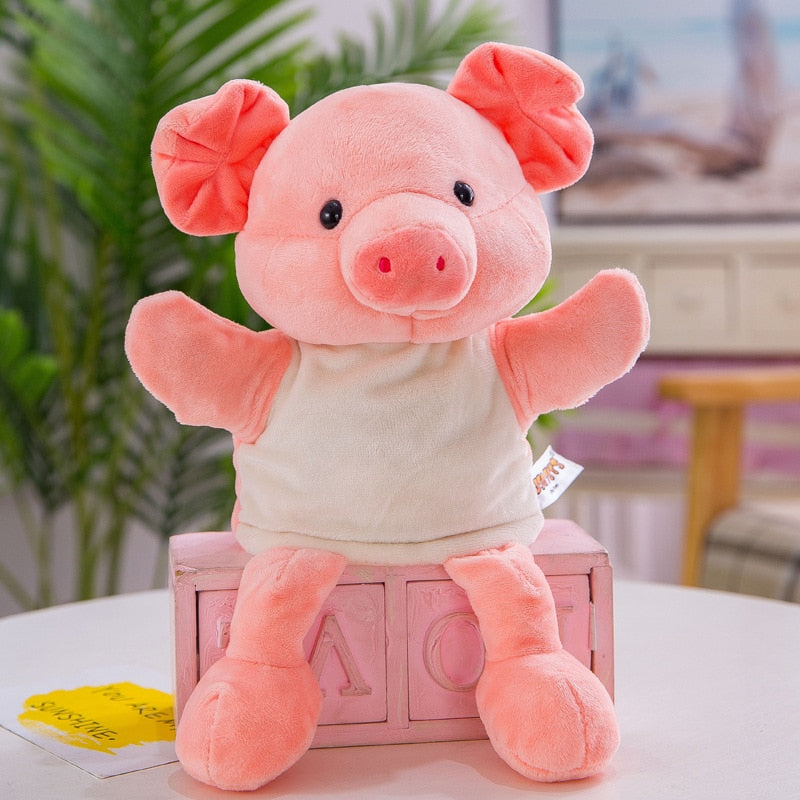 30cm Cute Whole Body Animal Hand Puppet Plush Toy Kindergarten Story Interactive Props Parent-Child Game Glove Dolls