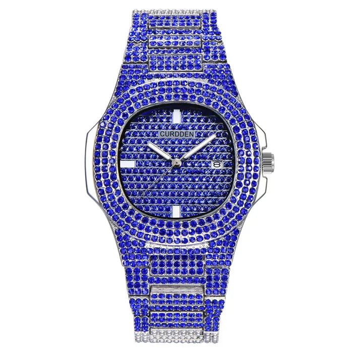New 2021 ICE Out Role Hip Hop Watch Diamond Watch Men Silver Steel Mens Quartz Watches Waterproof Relogio Masculino
