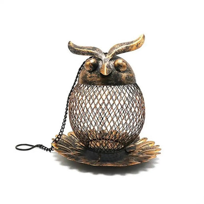New Outdoor Courtyard Iron Owl Hummingbird Feeder Hummingbird Feeder Hummingbird Feeder