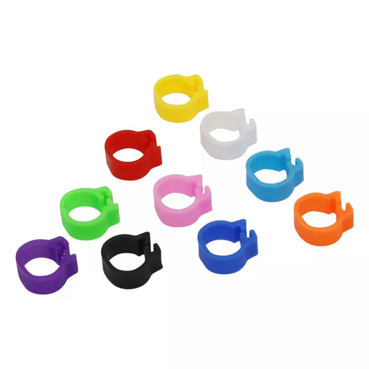400 Pcs 8mm Bird Foot Clip Ring Pigeon Training Tools 10 Colors Bird Parrot Feeding Identification Foot Ring Animal Supplies