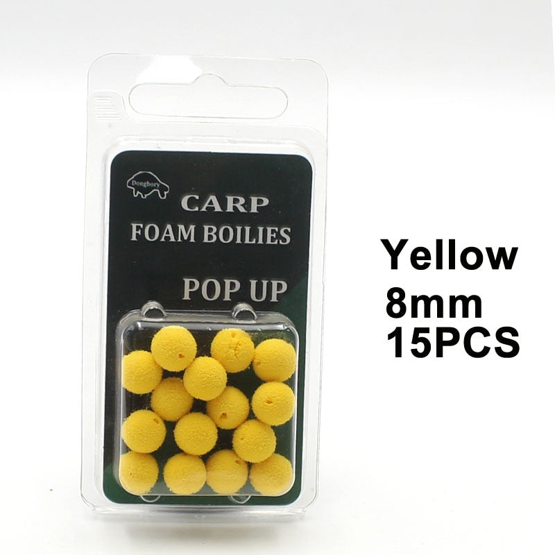 12/15pcs Carp Fishing Accessories Foam Boilies for Zig Rig Hair Chod Ronnie Rig Pop UP Boilies for Carp Fishing Tackle Equipment