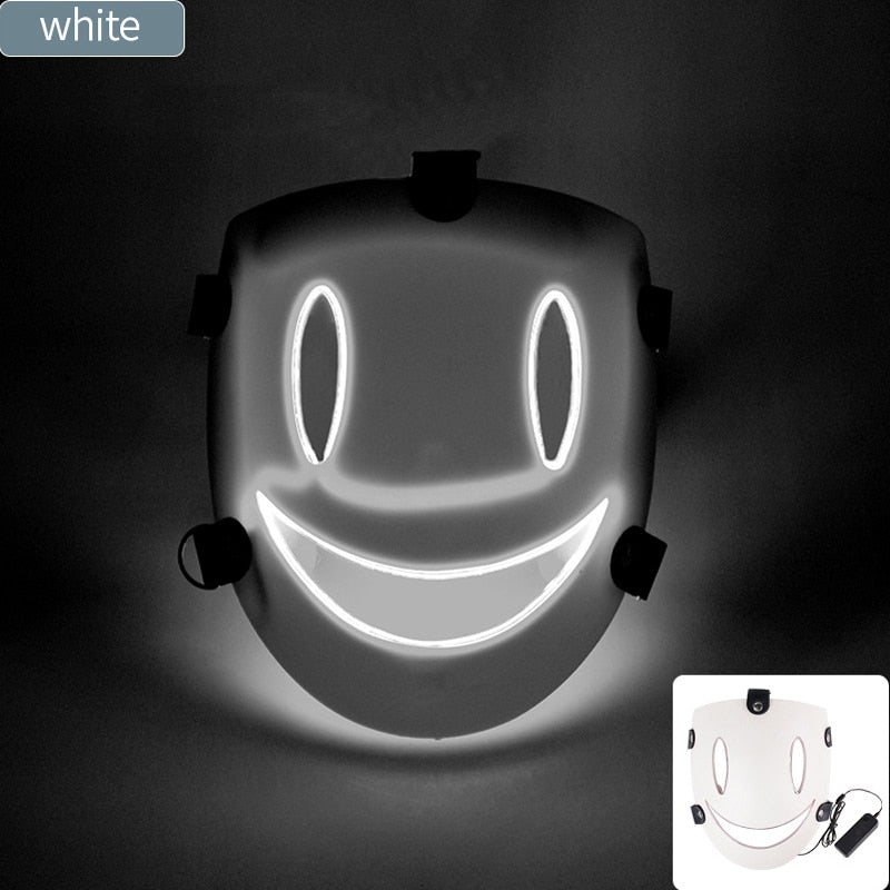 Halloween Carnival Party Costume Decoration Luminous LED Mask Halloween Mask LED Maske Light Up Party Masks for Glow Party