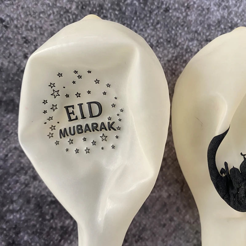 10pcs Transparent EID MUBARAK Decor Balloons Ramadan and Eid Decoration Muslim Islamic Decor Gold Balloon Ramadan Party Supplies