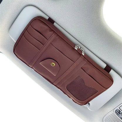 Car Styling Sun Visor Organizer Multifunctional Visor Storage Bag Sunglasses Holder Card Ticket Organizer Pouch Car Accessories