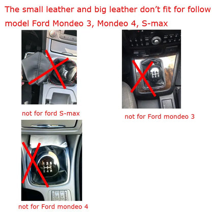 5/ 6 Speed Gear Shift Knob With Leather Boot for Ford Focus MK2 II FL 2005 2006 2007 2008 2009 2010 2011 2012 2013 2014