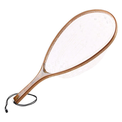 Maximumcatch Fly Fishing Landing Net Nylon Trout Catch and Release Net With Curve Wood Handle Tenkara Net