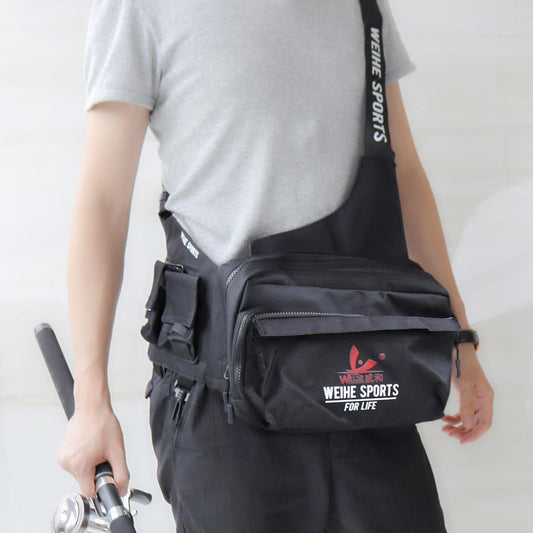 3 Layer Large Capacity Durable Nylon Fishing Bag Messenger Waist Bag Waterproof Fishing Lure Reel Line Tackle Storage Bags
