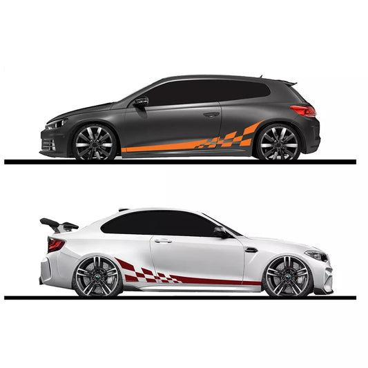 2pcs/Lot 220x25cm Car DIY Both Sides Stickers Race Stripes Camouflage Automobiles Products Car Wrap Vinyl Film Car Accessories