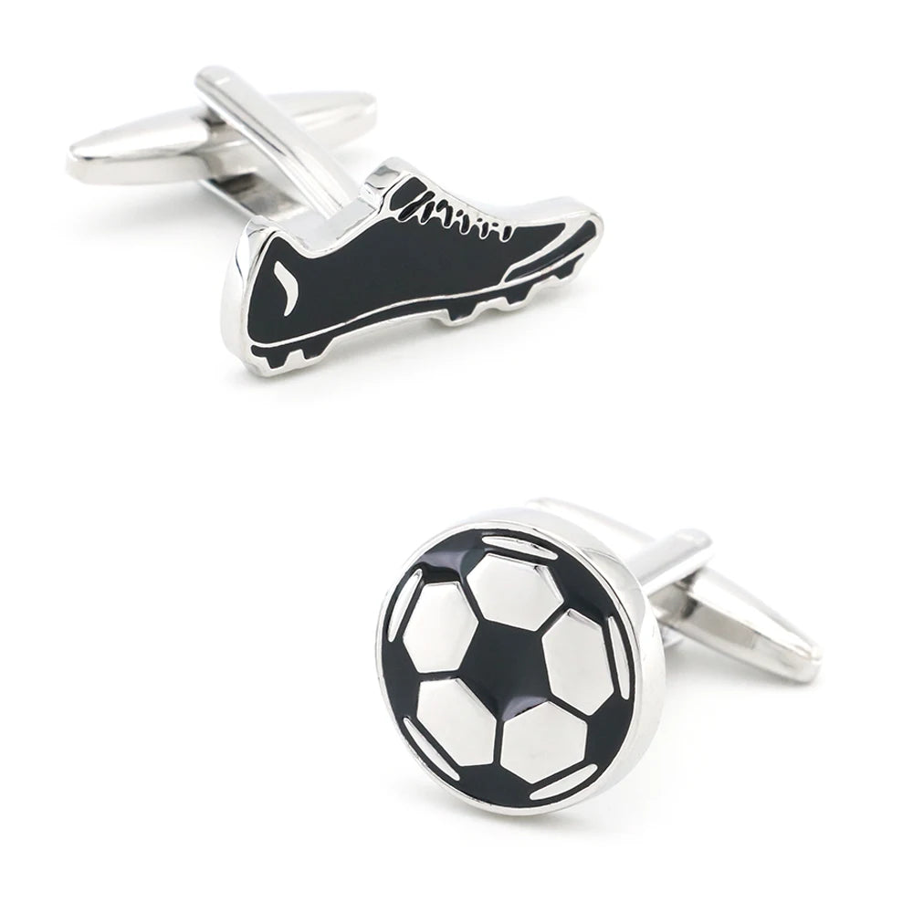 Men's Cufflinks Sport Series Rugby Golf Football Tennis Design Cuff Links for Men Copper Quality