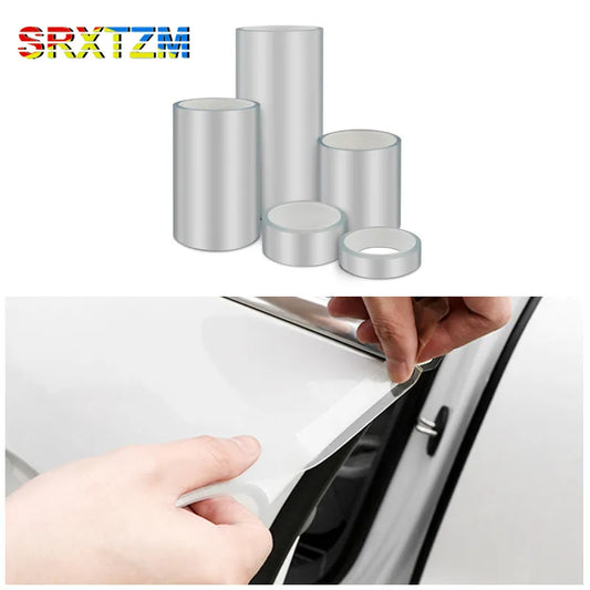 2cmX3m Door Sill Full Body Transparent Tape Car Tuning Body Bumpers Protect Film Door Edge Protective Tap Anti Scratch Tape 1pcs