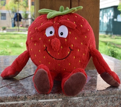 New Fruits Vegetables Banana Pear Brcoccoli  Watermelon Bee Ladybird Lemon Mushroom Pineapple Starwberry 9" Soft Plush Doll Toy