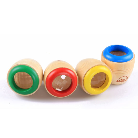1Pcs Kids Toys Magic Kaleidoscope Wooden Baby Montessori Early Educaional Puzzle Random Color Birthday