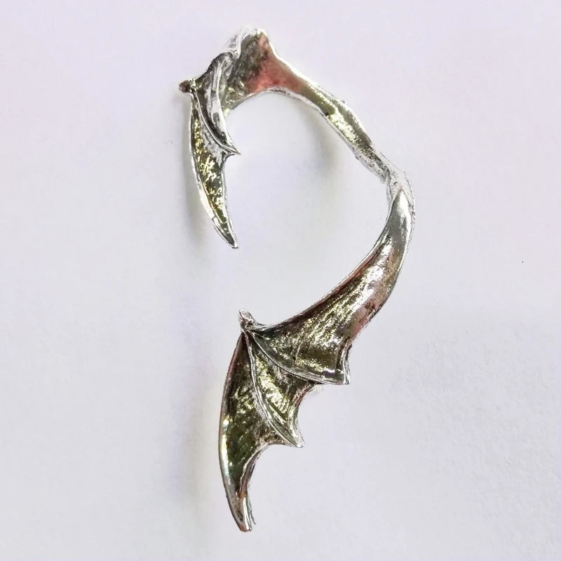 Gothic Punk Dragon Wing Cuff Ear Clip on Earrings Unisex Dragon Shaped Ear Nail Cuff Earrings for Women Fashion Jewelry 1pcs