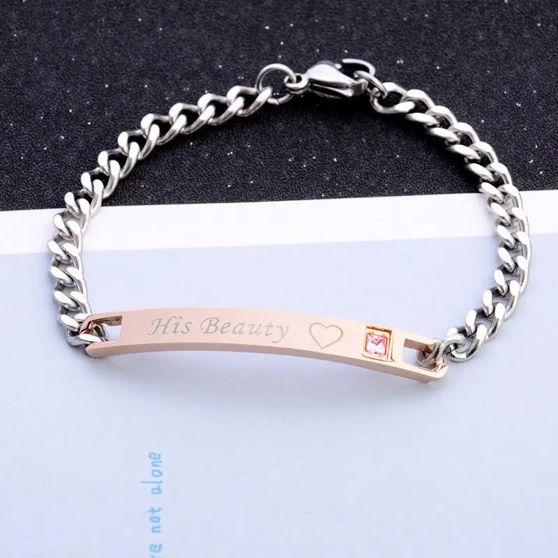 Women Silver Color Rose Gold Bracelet for Female Pulseras Crystal Heart Charm Bracelet Women Bridal Wedding Fine Jewelry