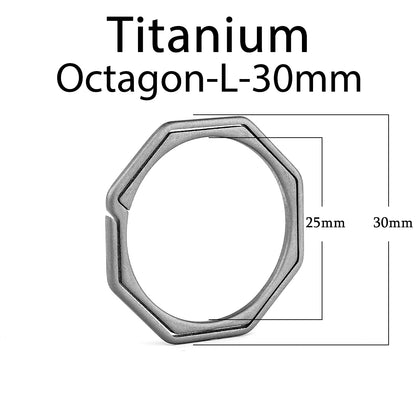 Real Titanium Keyring Super Lightweight Keychain Hanging Buckle for Car Key Ring Holder Quickdraw Tool Creative Accessories