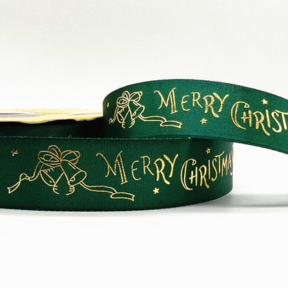 5yards 1inch 25mm Christmas Ribbon Printed Christmas Polyester Ribbon for Handmade Design Christmas Decoration DIY