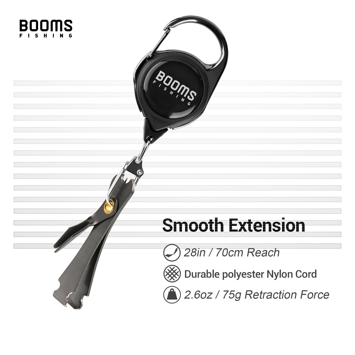 Booms Fishing Quick Knot Tying Tool Fly Fishing Line Scissors Cutter Clipper Nippers Fast Knotter Tie Zinger Retractor Tackle