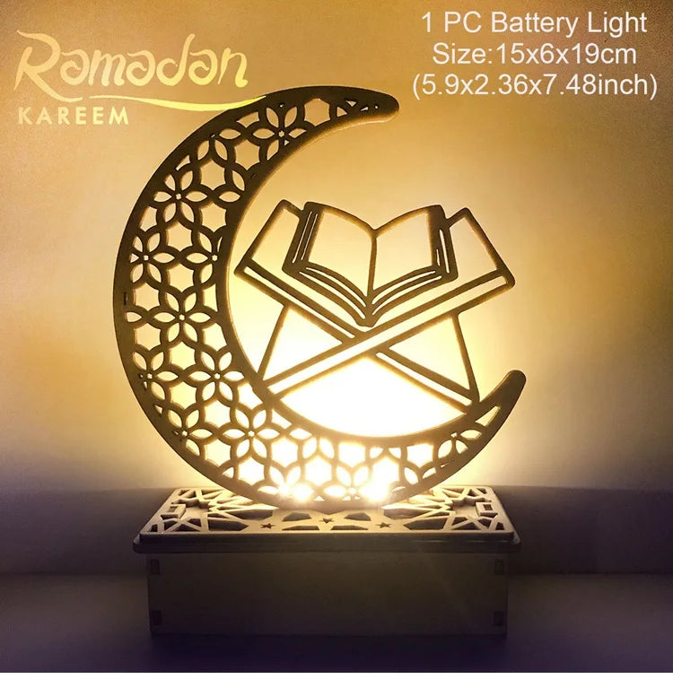 EID Wooden Pendant Eid Mubarak Ramadan Decoration for Home Islamic Muslim Party Decor Kareem Ramadan and Eid Decor Eid AL Adha