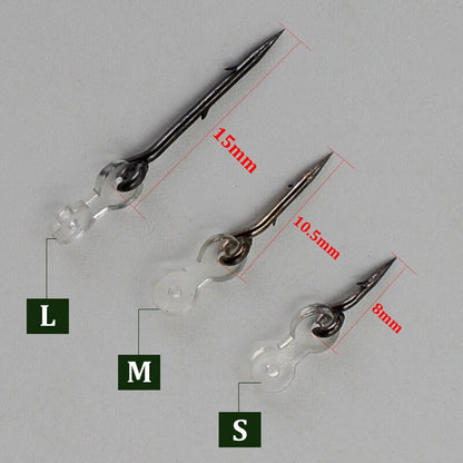 Metal Bait Spike Carp Fishing Accessories Bait Sting Boilies Pin With Clear Rubber Corn Ronnie Hair Rig Carp Feeder Tackle