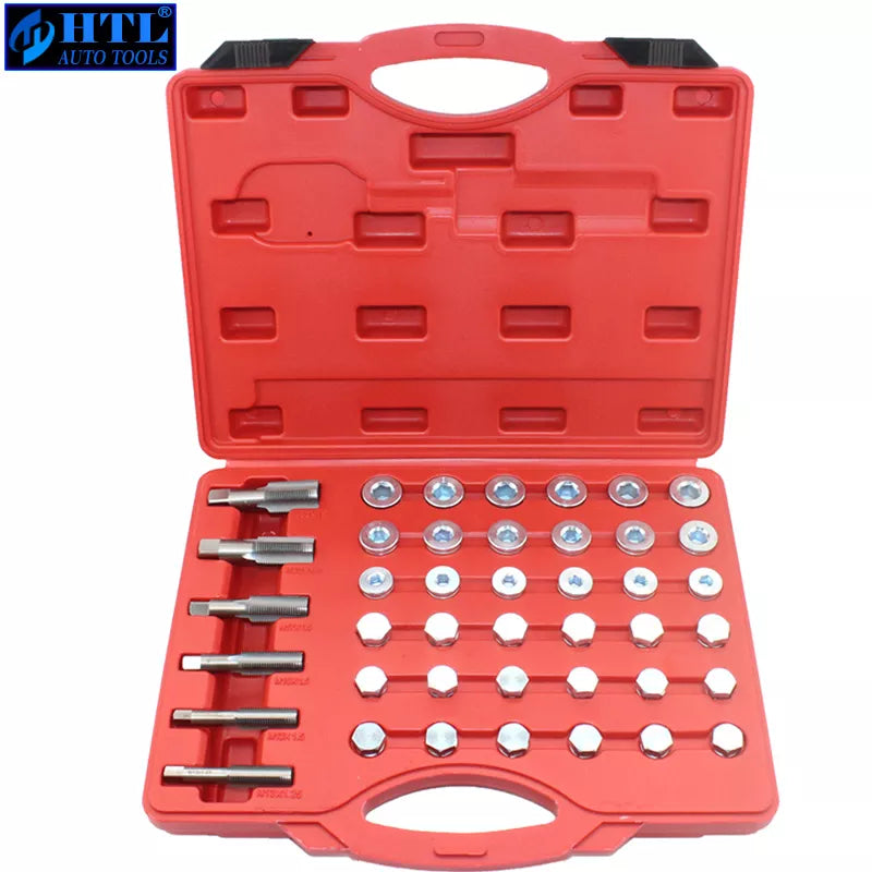114pcs Oil Drain Plug Sump Bolt Thread Repair Tool Auto Repair Tool M13-22 Car Sleeve Tapping