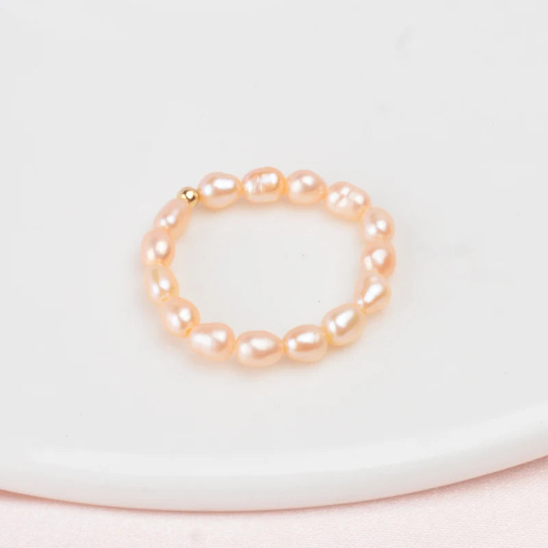 ASHIQI 3-4mm Mini Small Natural Freshwater Pearl Couple Rings Real 925 Sterling Silver Jewelry for Women