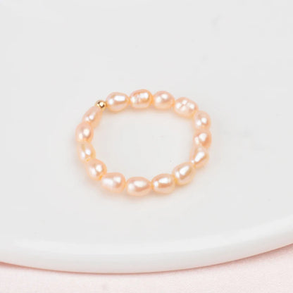 ASHIQI 3-4mm Mini Small Natural Freshwater Pearl Couple Rings Real 925 Sterling Silver Jewelry for Women