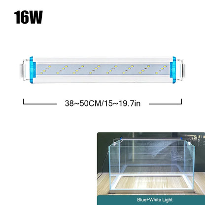 18-75cm Super Slim LEDs Aquarium Lighting Aquatic Plant Light Extensible Waterproof Clip on Lamp for Fish Tank 90-260v