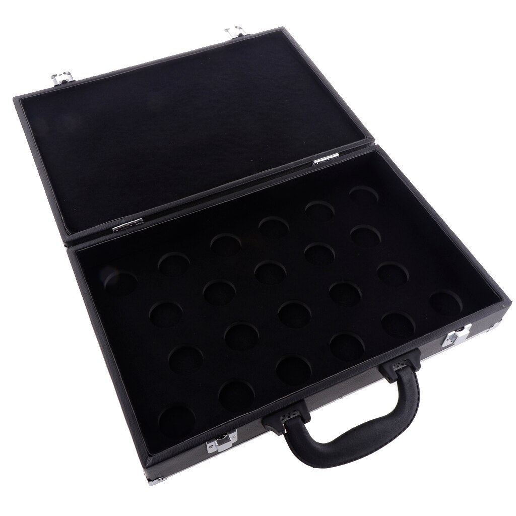 PU Billiard Storage Snooker Box Pool Box Balls Carrying Case for Billiard Accessory With Carry Handle Black