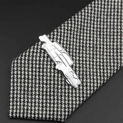 1 Piece Chrome Stainless Glasses Car Airplane Fork Spoon Shape Metal Tie Clip for Men Necktie Clips Pin for Mens