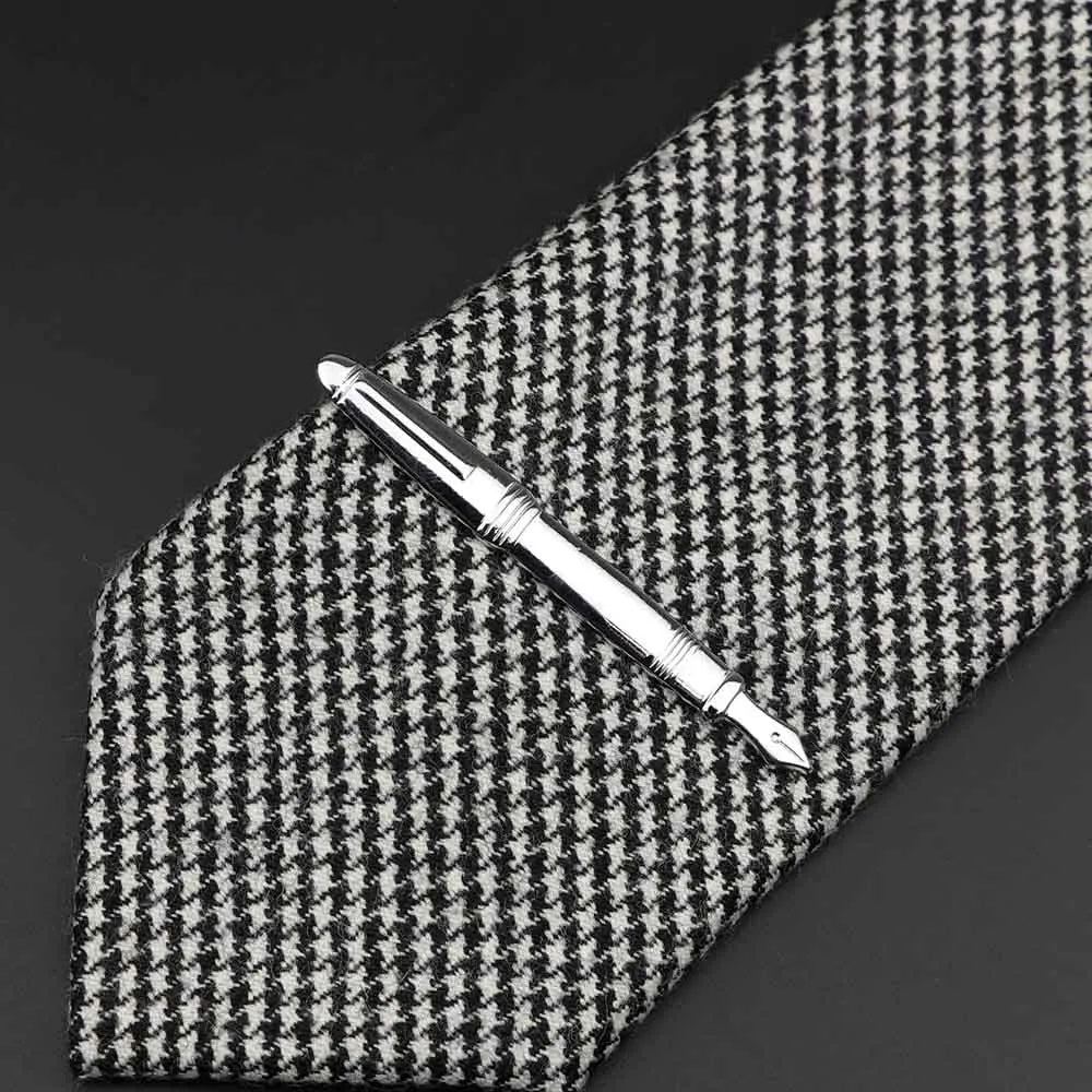 1 Piece Chrome Stainless Glasses Car Airplane Fork Spoon Shape Metal Tie Clip for Men Necktie Clips Pin for Mens