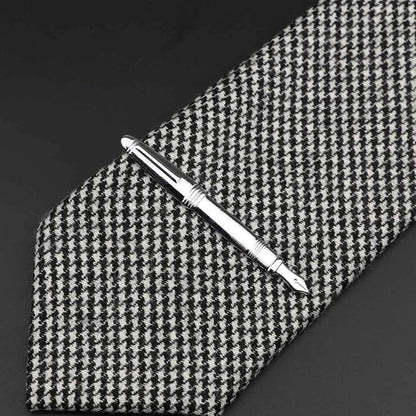 1 Piece Chrome Stainless Glasses Car Airplane Fork Spoon Shape Metal Tie Clip for Men Necktie Clips Pin for Mens