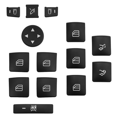 AngelguoguoCar Window Glass Lift Button Trim Cover Sticker for Mercedes Benz a/B/C(w204)/E(w212)/Gla /CLA/ GLK/ GLE-class