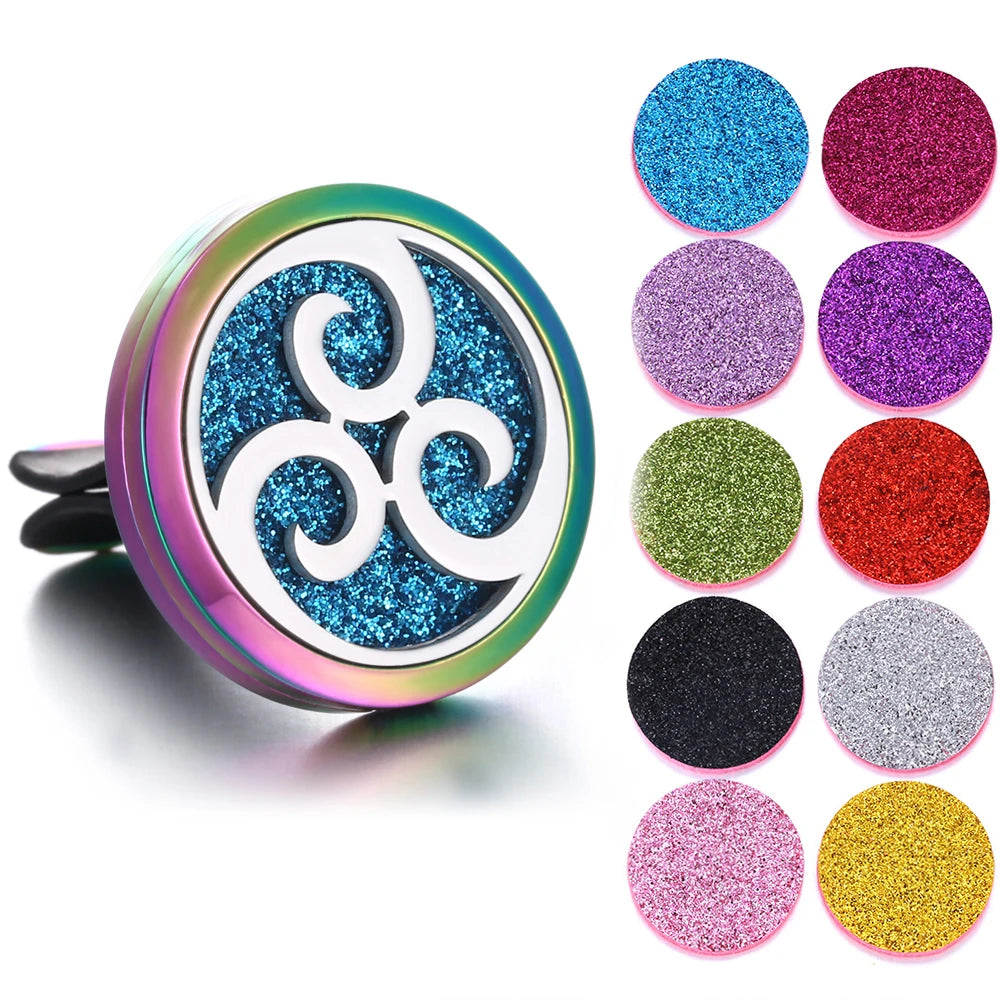 New Aromatherapy Jewelry Car Perfume Air Freshener Car Clip Tree of Life Aroma Essential Oil Diffuser Necklace Locket Pendants