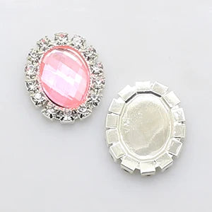 YWXINXI 10Pcs Hot Selling 16*20mm Oval Diy Jewelry Accessories Rhinestone Board Wedding Invitation Clothing Accessories