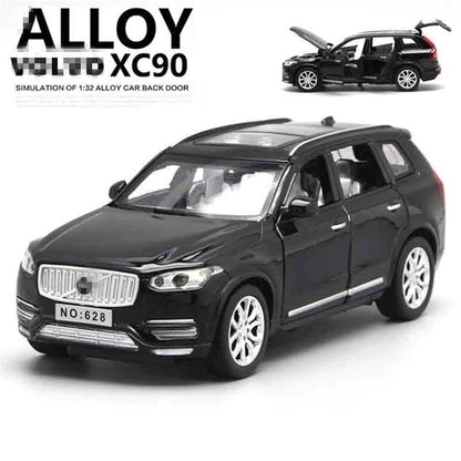1:32 XC90 Diecast Cars Model Toy Openable Doors Pull Back Music Light Car Toys for Kids Children