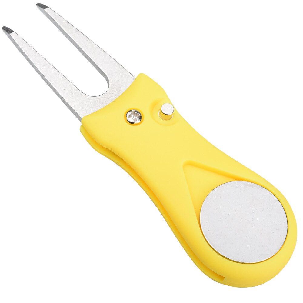 1 Pcs Golf Divot Tool Repair Switchblade Tool Pitch Groove Cleaner Golf Pitchfork Golf Accessories Putting Green Fork Dropship