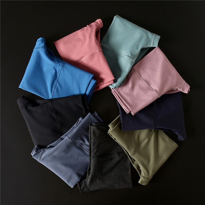 Super Stretchy Gym Tights Tummy Control Yoga Pants With Hidden Pocket High Waist Sport Leggings Push Up Running Pants Women