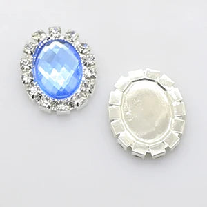 YWXINXI 10Pcs Hot Selling 16*20mm Oval Diy Jewelry Accessories Rhinestone Board Wedding Invitation Clothing Accessories