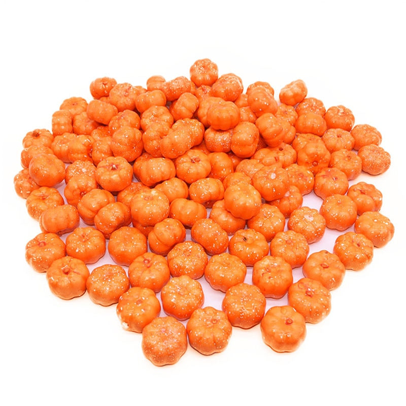 25Pcs Mini Artificial Pumpkin Fake Simulation Vegetabl Happy Halloween Decoration for Home Halloween Props DIY Crafts