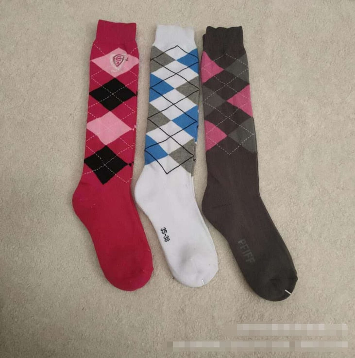 Special Equestrian Socks Men and Women Knight Long Socks Random Delivery Blue Series Knight Long Socks Blue Grey