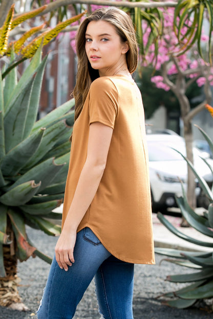 Short Sleeved Round Neck Boyfriend Tunic
