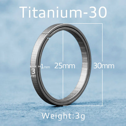 Real Titanium Keyring Super Lightweight Keychain Hanging Buckle for Car Key Ring Holder Quickdraw Tool Creative Accessories