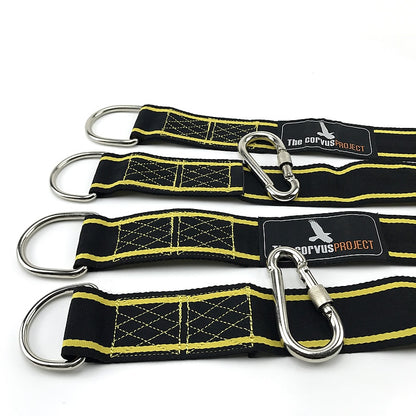 Tree Swing Hanging Kit With Tree Protectors and Protective Sleeves. Two 10ft Long Straps Holds 2500 Lbs