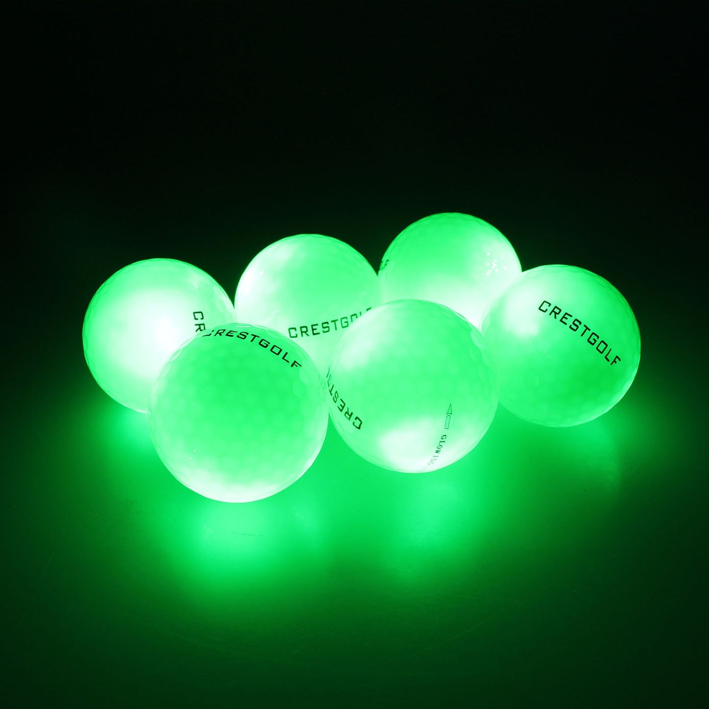 10 Pack Crestgolf Glow in the Dark Golf Balls for Night Light Up LED Golf Ball Six Colors for Your Choice