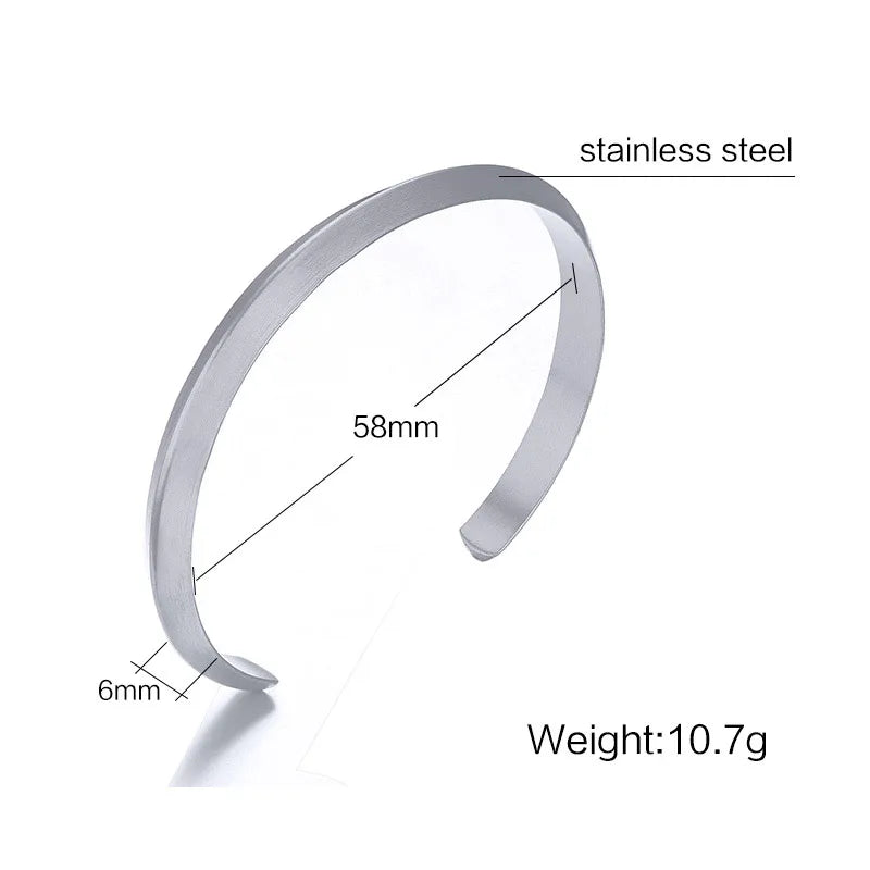 ZORCVENS Women and Men 8mm Width Surface Bracelet Bangle Stainless Steel Bracelet Men Silver Color/Gold/Black/Rose Gold 4 Color