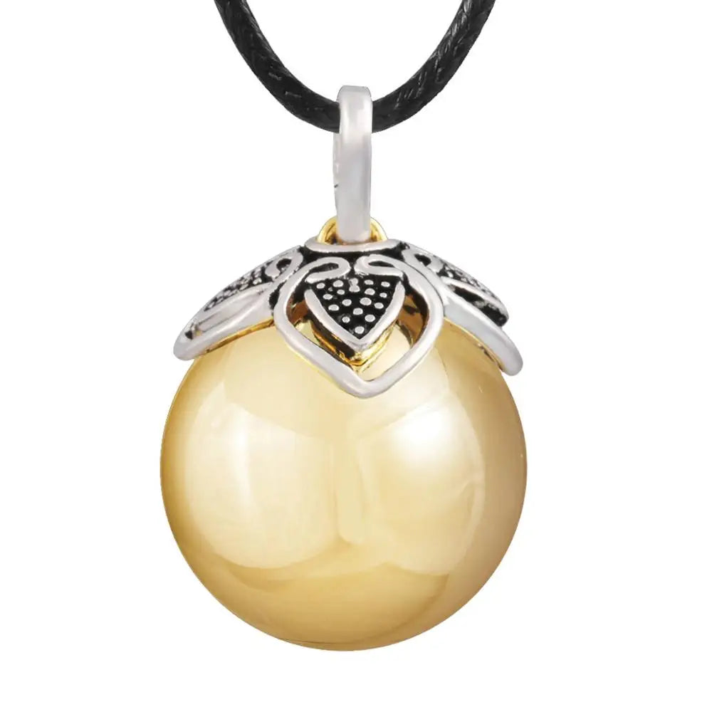 Eudora Harmony Ball Pendant Necklace Pregnancy Chime Ball Mexcian Bola Pendants Wishing Balls Fine Jewelry for Women