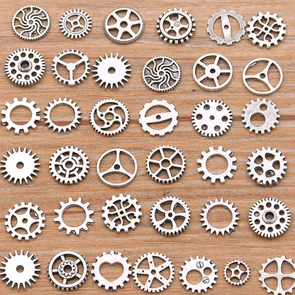 60PCS 10 Color Small Size 8-15mm Mix Alloy Mechanical Steampunk Cogs & Gears Diy Accessories New Oct Drop Ship