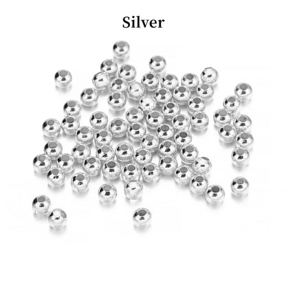 30-500pcs/Lot 2 2.5 3 4mm Gold Color Round Spacer Beads Ball End Seed Metal Bead for Jewelry Making Findings Accessories Supplie