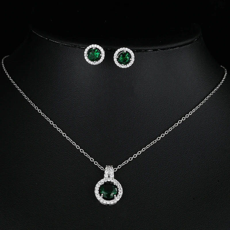 Nigerian Water Drop Cubic Zirconia Wedding Jewelry Sets Inlay Luxury Crystal Bridal Jewelry Set for Bridesmaids AS099